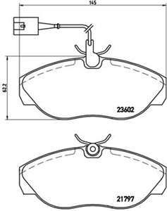 Bromsbeläggsats, CITROËN,FIAT,PEUGEOT, 1617279080, 425224, 425226, 425455, 71770982, 77362235, 9948626, E172354