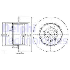 Bromsskiva, Bakaxel, LEXUS RX, 42431-33080, 42431-33140, 4243148010, 4243148020
