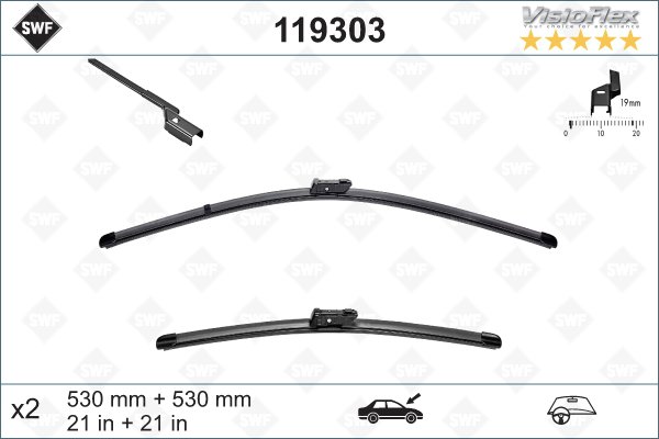 Flatbladesats 530/530