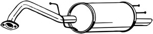 Bakre ljuddämpare, CHEVROLET REZZO Minibus, minivan, DAEWOO REZZO, 96264045, 96264046, 96264047, 96335837