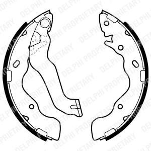 Bromsbackar, sats, Bakaxel, HYUNDAI ACCENT Sedan II, COUPE, ELANTRA III, ELANTRA Sedan III, ELANTRA Sedan IV, LANTRA II, MATRIX, 58305-1