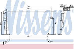 Kondensor, klimatanläggning, VOLVO S40 I, V40 Kombi, 30871579, 4945635