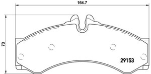 Bromsbeläggsats, Bakaxel, Framaxel, MERCEDES-BENZ,VW, 0004237110, 0024204120, 0024204220, 0034201720, 0044201520, 0044202420, 0044202420