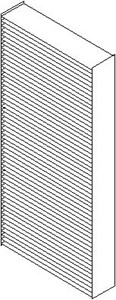 Kupefilter, RENAULT TWINGO I, TWINGO Skåp/halvkombi I, 7701 409 324, 8671 014 138