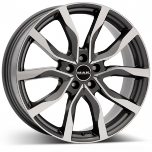 MAK Highlands Gunmetal Machined Face 8x19 5/108 ET45 B63.4