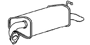 Bakre ljuddämpare, Bak, MAZDA 6 Hatchback, 6 Sedan, 6 Station Wagon, L80140100A, L80140100B, L80140100C, L80140100D
