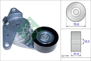 Sträckare, flerspårsrem, ALFA ROMEO,BUICK,CADILLAC,CHEVROLET,OPEL,SAAB,VAUXHALL, 12575509, 12626644, 4817877, 6 36 527, 636527, 71741116