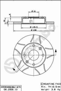 Bromsskiva, Framaxel, DACIA,RENAULT, 2677509716, 6001547684, 6001549211, 7700674765, 7700704705, 7701204282, 8671000083