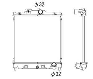 Kylare, motorkylning, HONDA CIVIC Sedan V, 19010P08J02, 19010P30J02