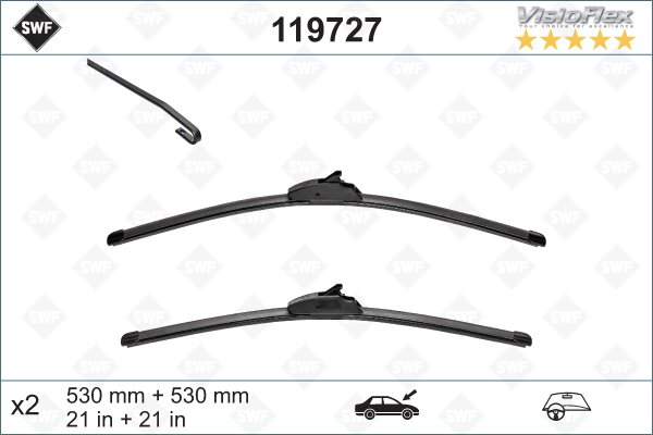 Flatblade set 530 + 530 mm