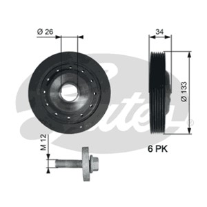 Remskiva, vevaxel, NISSAN,RENAULT, 7700101242, 7700105321, 8200313231, 8200392683