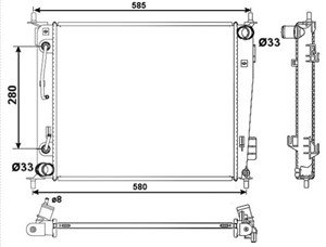 Kylare, motorkylning, KIA SOUL I, 25310-2K050