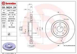 Bromsskiva, Framaxel, ALFA ROMEO 164, LANCIA THEMA, 71739567, 71739568