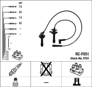 Tändkabelsats, SUBARU FORESTER, IMPREZA Kombi, IMPREZA Sedan, LEGACY Kombi I, 22451AA793