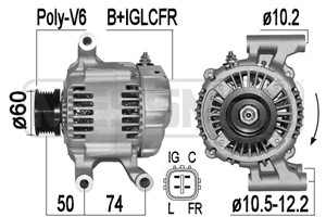 Generator, JAGUAR S-TYPE II, XJ, 2R83 10300 BA, XR842452
