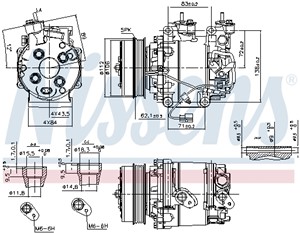 Kompressor, klimatanläggning, HONDA CIVIC Hatchback VIII, JAZZ III, 38800RB7Z51, 38800RB7Z510, 38800RB7Z520, 38800RB7Z521, 38800RB7Z522,