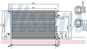 Kondensor, klimatanläggning, FIAT,OPEL,SAAB,VAUXHALL, 13101839, 1850 076, 1850 079, 24418362, 71740527, 71746356