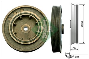 Remskiva, vevaxel, NISSAN,OPEL,RENAULT,VAUXHALL, 1230300QA1, 12303-00QA1, 1230300QAC, 12303-00QAC, 44 13 748, 44 14 115, 4413748, 441411