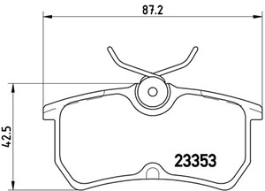 Bromsbeläggsats, Bakaxel, FORD FIESTA V, FIESTA VI, FIESTA Van VI, FOCUS I, FOCUS Sedan I, FOCUS Skåp / kombi I, FOCUS Turnier I, 107556
