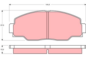 Bromsbeläggsats, Framaxel, TOYOTA DYNA 150 Flak/chassi, DYNA Flak/chassi, 04465-25020, 04465-25080, 04491-25020, 449125020