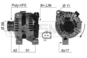 Generator, FORD KUGA I, VOLVO C30, C70 Cabriolet II, S40 II, V50, 1541451, 30773111 AB, 30773111, 36000207, 6M5T 10300 SA