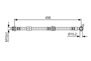 Bromsslang, Bakaxel, MAZDA CX-7, EG23-43-810B, EG23-43-810C, EG23-43-810D