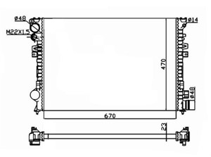 Kylare, motorkylning, CITROËN,FIAT,LANCIA,PEUGEOT, 1301P2, 1301P3, 1301W1, 1301W3, 1301W5, 1301W6, 1301W7, 1301Z0, 1301Z1, 1301Z2, 14739