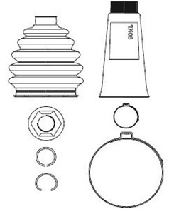Dammskydd, drivaxel, På hjulsidan, på växellådssidan, FORD FIESTA IV, KA, MAZDA 121 III, 1 026 905, 1 304 000, 1 538 148, 1E00-22-540 B,