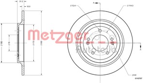 Bromsskiva, Bakaxel, HYUNDAI TUCSON, KIA SPORTAGE IV, 58411D7700, 58411-D7700
