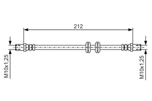 Bromsslang, Bakaxel höger, CHEVROLET NIVA, 2123 3506085