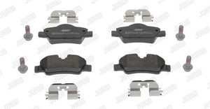 Bromsbeläggsats, Bakaxel, MINI MINI, MINI Cabriolet, 34216861641, 34216864488, 34216871299, 34216871300