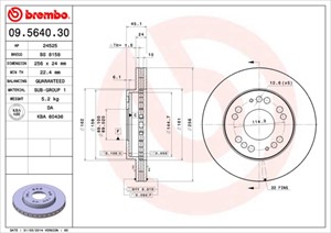 Bromsskiva, Framaxel, MITSUBISHI ECLIPSE I, ECLIPSE II, MB950849