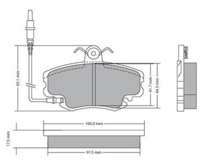 Bromsbeläggsats, Framaxel, DACIA,LADA,PEUGEOT,RENAULT, 4106 021 92R, 4250.70, 4253.10, 6001 547 619, 6001 547 911, 6025 071 042, 7701 20