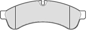 Bromsbeläggsats, Bakaxel, IVECO DAILY Flak/chassi IV, DAILY Skåp IV, 42 555 633