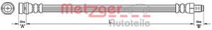 Bromsslang, Bakaxel höger, Bakaxel vänster, Höger bak, Vänster bak, VOLVO C30, C70 Cabriolet II, S40 II, V50, 30681726, 30714413, 307148