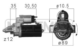 Startmotor, FORD TRANSIT Buss, TRANSIT Flak/chassi, TRANSIT Skåp, 1741087, CC1T 11000 BA