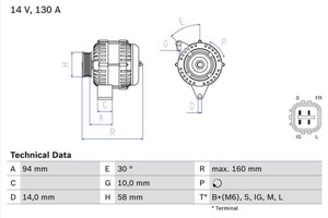 Generator, TOYOTA AVENSIS VERSO, PREVIA II, RAV 4 II, 27060 27040
