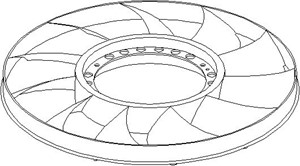 Fläkt, motorkylning, AUDI,SKODA,VW, 059 121 301A