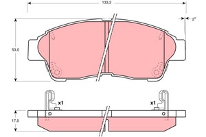 Bromsbeläggsats, Framaxel, TOYOTA PICNIC, 04465-44020