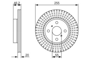 Bromsskiva, Framaxel, TOYOTA IQ, YARIS, 43512 74010