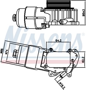 Oljekylare, motor, CITROËN,FORD,MAZDA,PEUGEOT,SUZUKI,TOYOTA,VOLVO, 1103 N9, 1653073J01, 1703252, 30711523, 31259229, 31321630, 7M5Q6L625