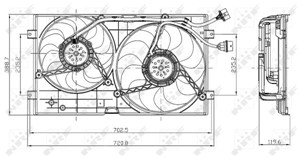 Fläkt, kylare, SKODA FABIA II, FABIA Combi II, VW GOLF Variant IV, NEW BEETLE, NEW BEETLE Cabriolet, 06 36 838, 094382214, 094427556, 09