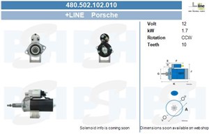 Startmotor, PORSCHE 911, 911 Cabriolet, 96460410400, 965604104, 96560410400