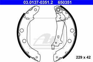 Bromsbackar, sats, Bakaxel, NISSAN KUBISTAR Skåp, PRIMERA, PRIMERA Hatchback, RENAULT KANGOO, KANGOO Express, 44060-00QAK, 44060-3J325,