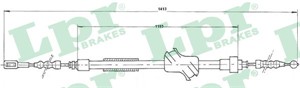 Vajer, parkeringsbroms, Vänster, ALFA ROMEO 75, AUDI 80 B3 Sedan, 90 B3, CABRIOLET B3, COUPE B2, COUPE B3, 893609721F