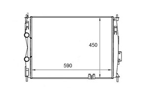Kylare, motorkylning, NISSAN QASHQAI / QASHQAI +2 I, QASHQAI / QASHQAI +2 VAN I, 21400JD20E