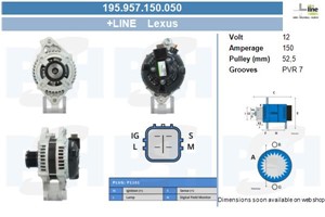 Generator, LEXUS GS, IS II, IS III, RC, 2706031060, 2706031061, 2706031062, 2706031210, 2706031211, 2706031212