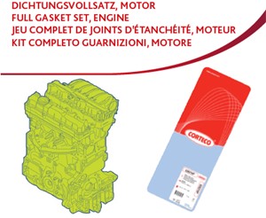 Hel packningssats, motor, MAZDA 626 II, 626 Hatchback II, 626 Station Wagon III, B-SERIE, 8AU2-10-235