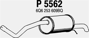 Bakre ljuddämpare, Bak, SEAT IBIZA III, IBIZA IV, IBIZA SC IV, IBIZA ST IV, SKODA FABIA I, FABIA II, FABIA Sedan I, VW POLO, POLO V, 6Q6