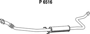 Mittenljuddämpare, Mitt, TOYOTA YARIS VERSO, 17410-21361